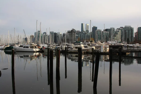 Ein Blick Die Landschaft Eines Hafens Vancouver British Columbia Kanada — Stockfoto