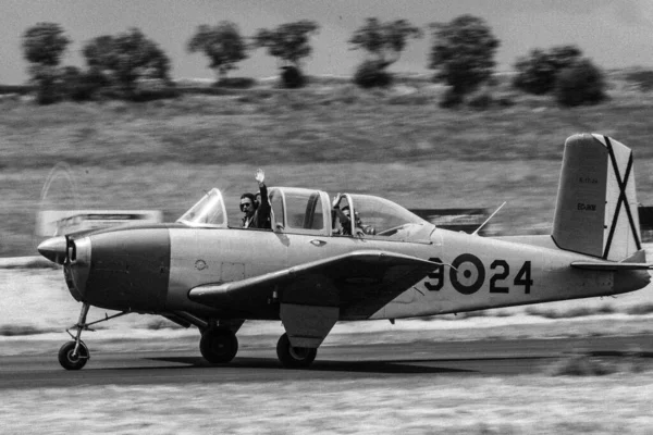 Barcelona Spanien September 2020 Klassisches Flugzeug Auf Dem Flughafen Beechcraft — Stockfoto