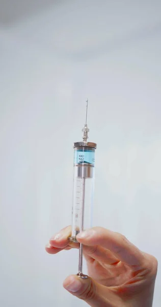 Dose Vaccine Little Bottle Isolated Bright Background Ideal Concept Corona — 图库照片