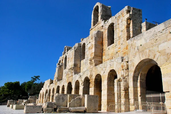 Details Amphitheater Athens Greece — Stock Photo, Image