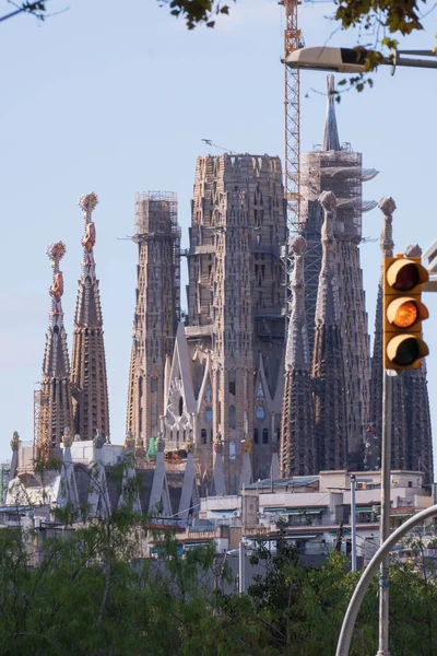 Barcelona Spain December 2021 Sagrada Familia Construction Works Barcelona Spain — 图库照片