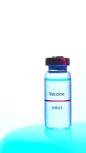 Dose Vaccine Little Bottle Isolated Bright Background Ideal Concept Corona — Stockfoto