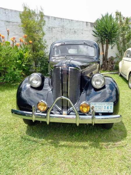 Lomas Zamora Buenos Aires Argentina Gru 2021 Czarny Vintage Chrysler — Zdjęcie stockowe