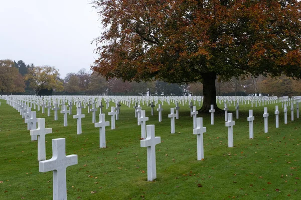 Plombieres Belgien November 2021 Amerikanischer Friedhof Und Gedenkstätte Henri Chapelle — Stockfoto