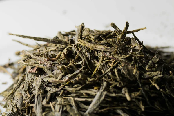 Suszone Liście Herbaty Białej Powierzchni — Zdjęcie stockowe