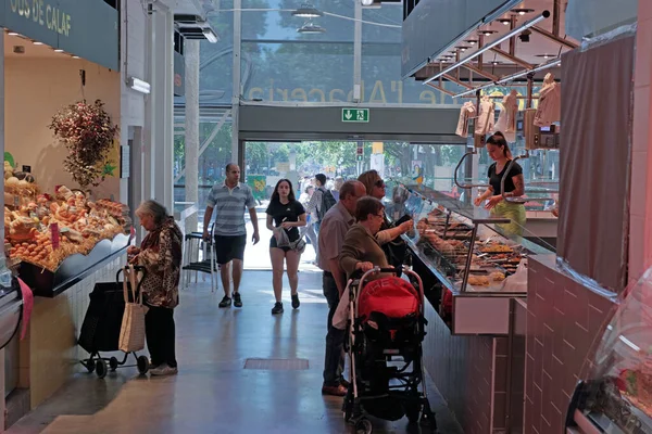 Barcelona Espanha Jun 2019 Mercado Coberto Abaceria Passeig Sant Joan — Fotografia de Stock