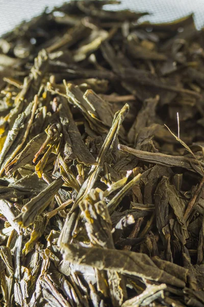 Suszone Liście Herbaty Białej Powierzchni — Zdjęcie stockowe