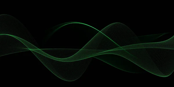 Green Wave Abstract Background Can Use Cover Banner Wallpaper Flyer — Fotografia de Stock