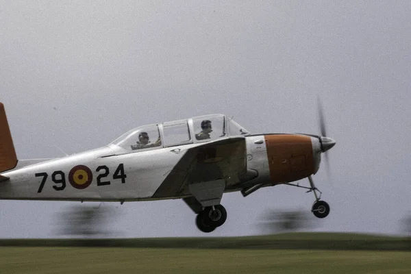 Barcelona Spain Sep 2020 Classic Air Plane Airport Beechcraft Mentor — Stock Photo, Image