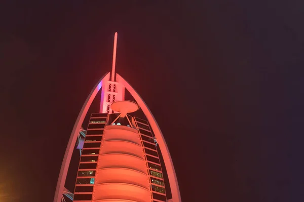 Dubai Emirados Arab Unidos Setembro 2021 Burj Arab Noite Dubai — Fotografia de Stock