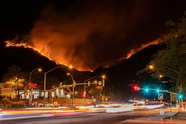 캘리포니아에서 있었던 산불의 — 스톡 사진