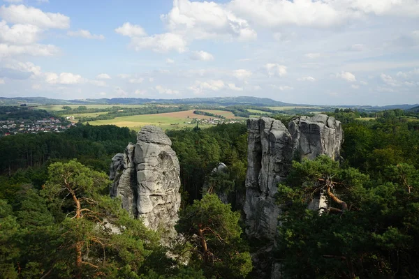 Las Rocas Los Bosques Paraíso Bohemia Chequia — Foto de Stock