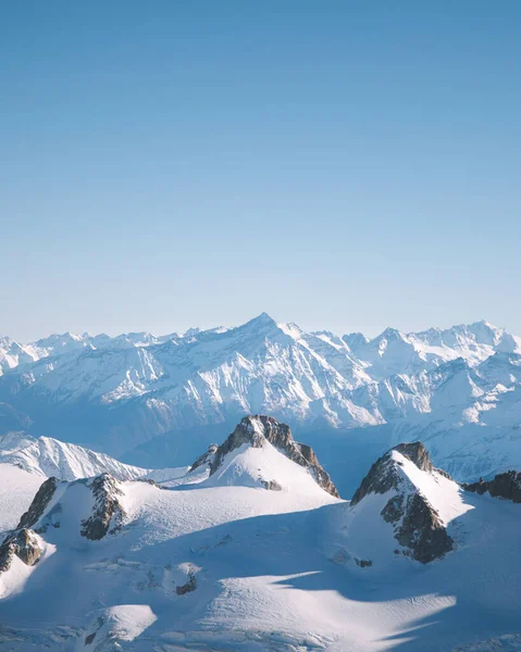 Sol Pone Sobre Los Alpes — Foto de Stock