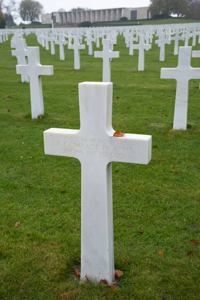 Plombieres Belgium Nov 2021 Henry Chapelle American Cemetery Memorial Багато — стокове фото