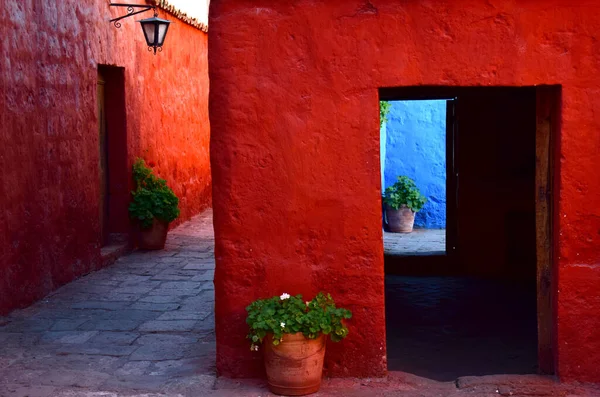 Arquitectura Colonial Colorida Típica Arequipa Perú — Foto de Stock