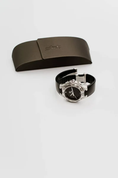 Inverigo Italy Nov 2021 Elegant Sport Timepiece Titanium Black Rubber — 스톡 사진