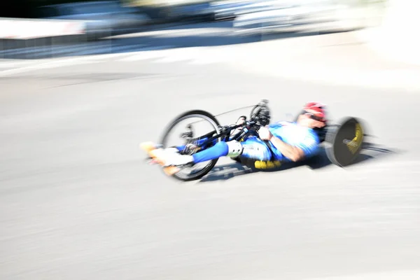 Campi Bisenzio Italien Oktober 2021 Ein Behinderter Bei Einem Handbikerennen — Stockfoto