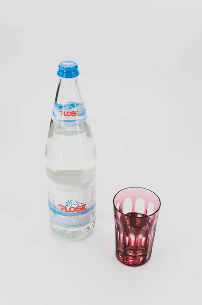 Інверіго Італія Грудня 2021 Року Легка Природна Скляна Пляшка Склянка — стокове фото