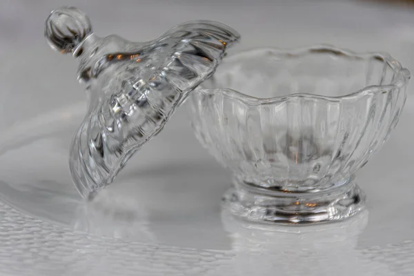 Closeup Shot Decorative Glass Bowl Cover — Stock Photo, Image