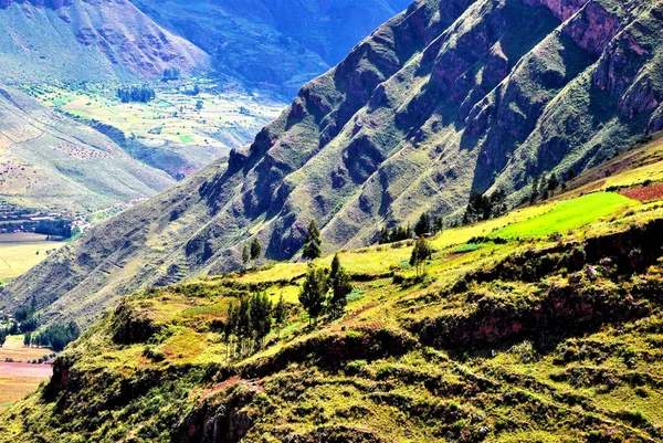 Paysages Étonnants Terrasses Typiques Architecture Pisac Pérou — Photo