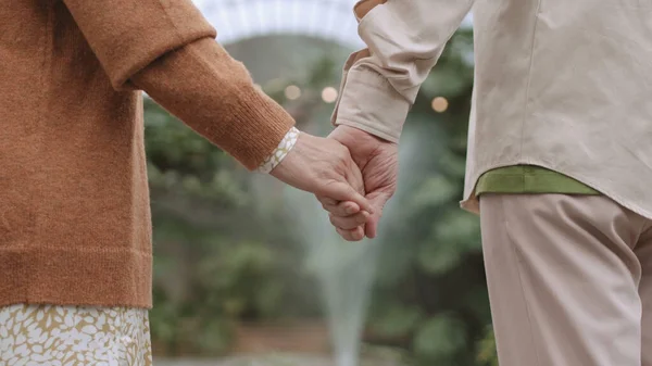 Pareja Sosteniendo Las Manos Concepto Para Amor Romance Unidad Firma —  Fotos de Stock