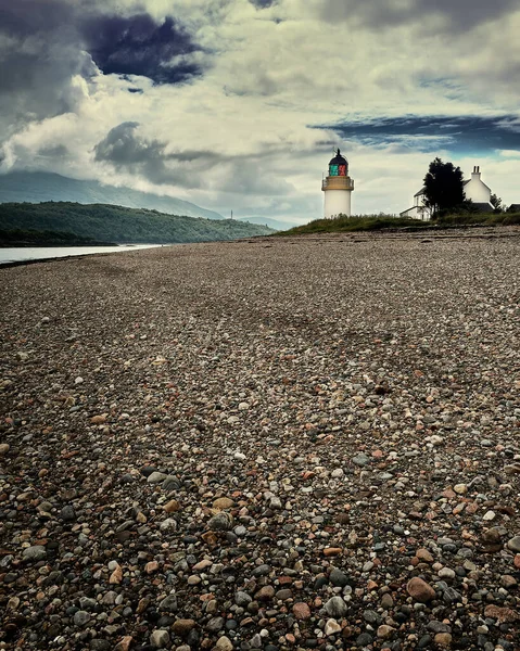 Pemandangan Corran Point Lighthouse Dengan Awan Dramatis — Stok Foto