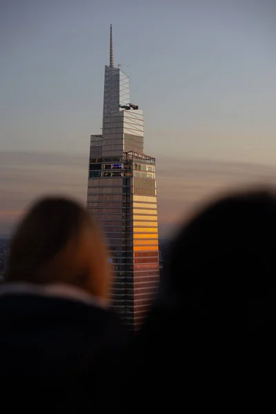 Vertical Modern One World Trade Center Skyscraper New York City — Stockfoto