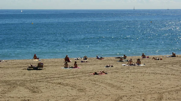 Barcelona Spanien September 2010 Ein Schöner Blick Auf Menschen Die — Stockfoto