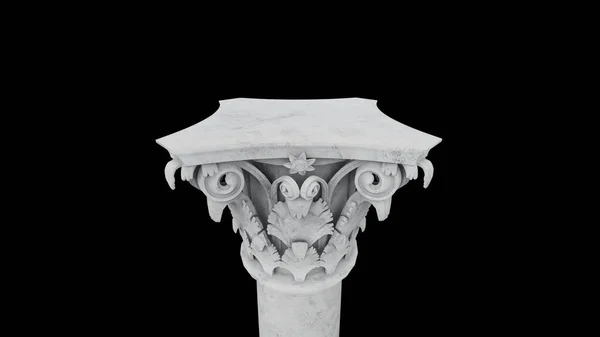 Columna Griega Material Utilizada Para Hacer Composiciones Carteles Arquitectura Publicidad — Foto de Stock