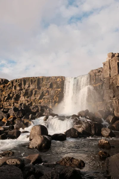 Une Vue Panoramique Sur Magnifique Parc National Thingvellir Islande — Photo