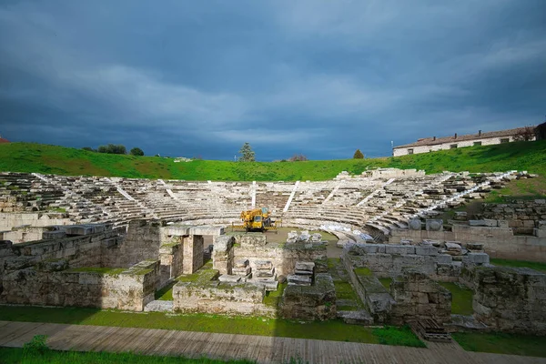 Larissa Nın Ilk Antik Tiyatrosu Ilk Yarısında Makedonya Kralı Antigonus — Stok fotoğraf