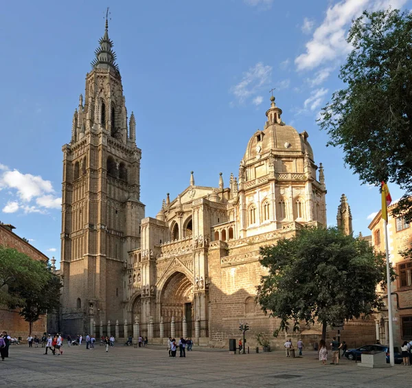 Cattedrale Toledo Spagna Nel Centro Storico Nel Tardo Pomeriggio — Foto Stock