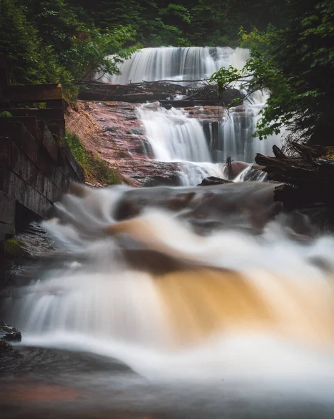 Sable Falls Kaskádový Poblíž Grand Marais Michigan — Stock fotografie