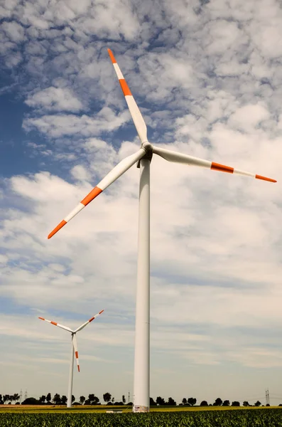 Вітряна Турбіна Відновлювана Зелена Енергія — стокове фото