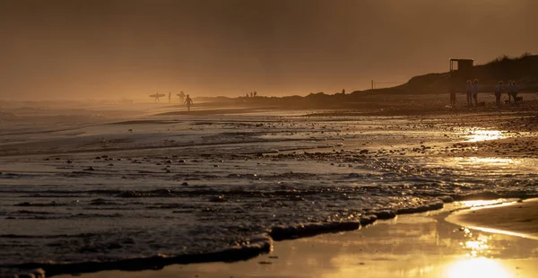 Cudowny Zachód Słońca Jakąś Złotą Myszą Plaży Bella Vista Niektórzy — Zdjęcie stockowe