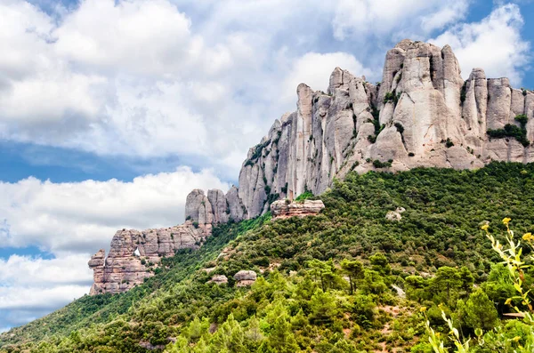 Gyönyörű Felvétel Montserrat Hegyről Barcelonában Spanyolországban — Stock Fotó