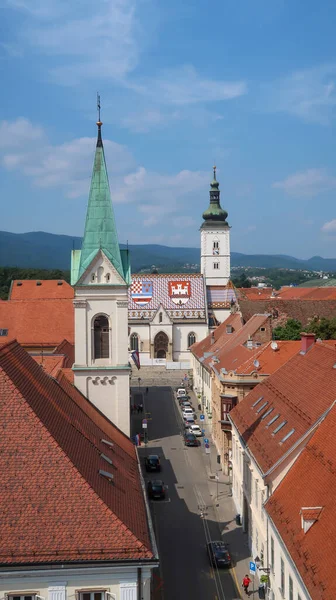 Zagreb Croatie Juil 2021 Zagreb Croatie Juillet 2021 Eglise Saint — Photo