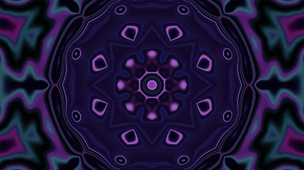 Scenic Illustration Trippy Colorful Geometric Kaleidoscope Patterns Formed Lines Spots — Stockfoto