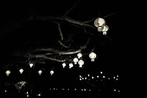 Illuminated Streets Lantern Festival Okinawa Japan — Fotografia de Stock