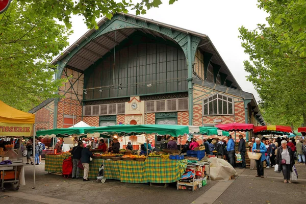 Saint Jean Luz Frankrijk Mei 2019 Overdekte Markthal Weekmarktdag — Stockfoto
