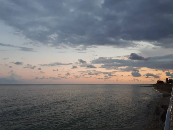 Сценічний Кадр Пляжу Авола Сицилії Італія Восени Світанку — стокове фото