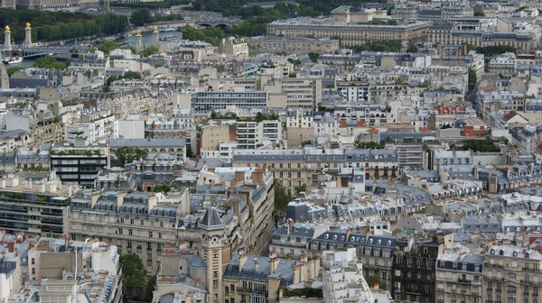 Luftaufnahme Schöner Historischer Französischer Gebäude Von Der Spitze Des Eiffelturms — Stockfoto