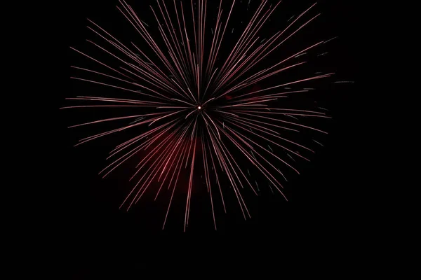 Los Hermosos Fuegos Artificiales Noche Para Celebraciones — Foto de Stock
