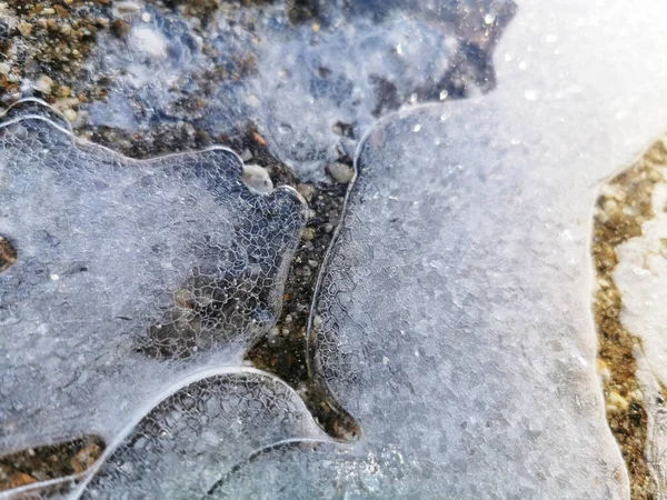 Мальовничий Крупним Планом Знімок Льоду Каменів Ідеальний Фон — стокове фото