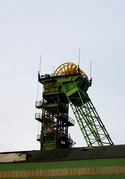 Egy Függőleges Felvétel Colliery Westfaliáról Ahlenben Észak Rajna Vesztfáliában Akna — Stock Fotó