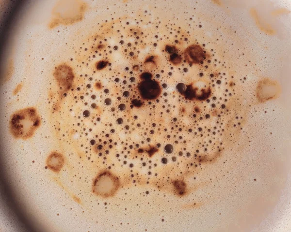 Macro Foto Van Koffie Schuim Bellen — Stockfoto