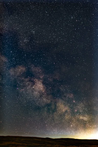 Vertical Shot Milky Way Sky — Fotografia de Stock