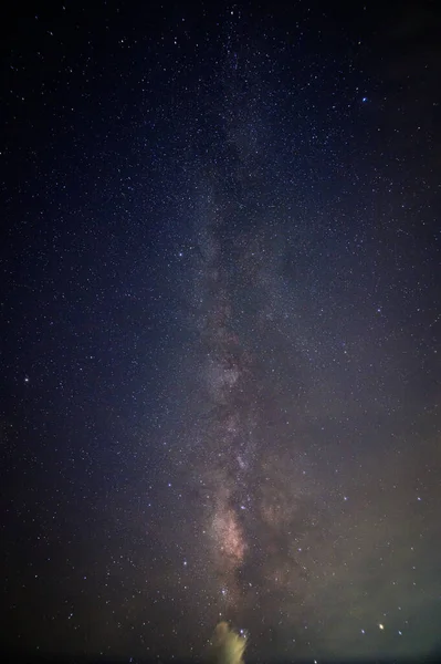 Beau Paysage Voie Lactée Étoiles Ciel Nuit — Photo