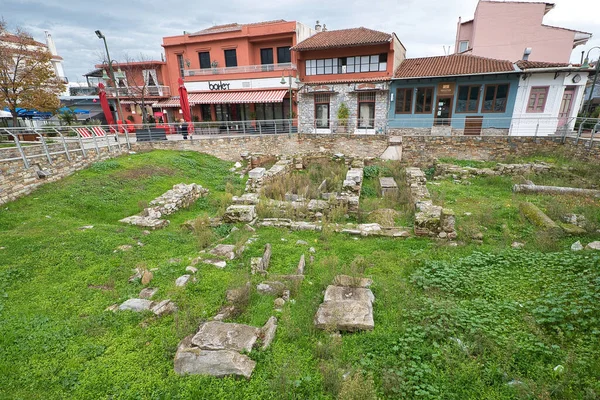 Una Imagen Invernal Ciudad Larissa Grecia — Foto de Stock