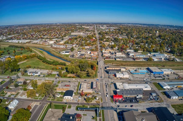 Aerial Shot Omaha Suburb Papillion Nebraska — Stockfoto